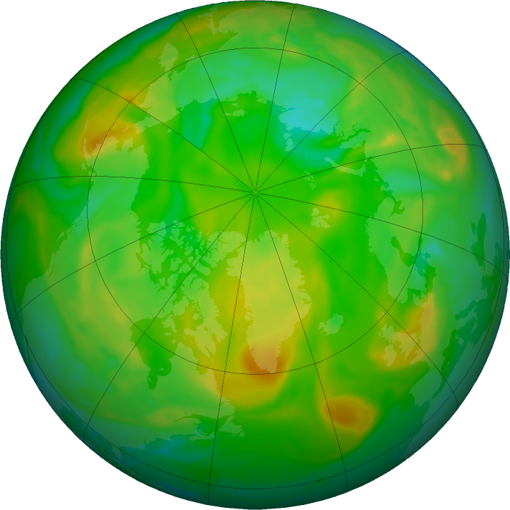 Arctic ozone map for 13 July 2024